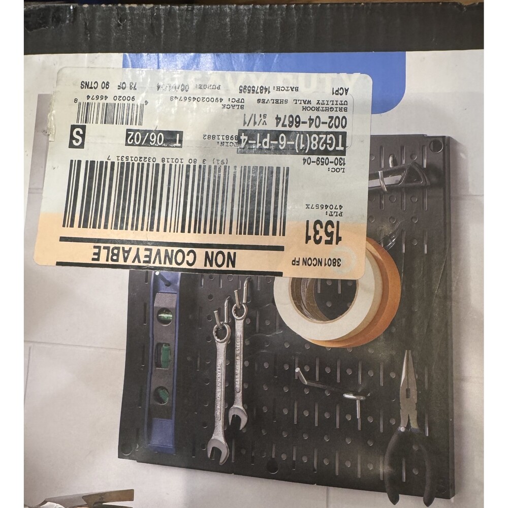 New Brightroom Black Heavy Duty Steel Pegboard 16 x 16 Garage